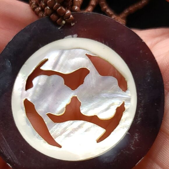 "5/$25" Multistrand Seed Bead Floral Abalone Shell Pendant Necklace - Picture 9 of 10